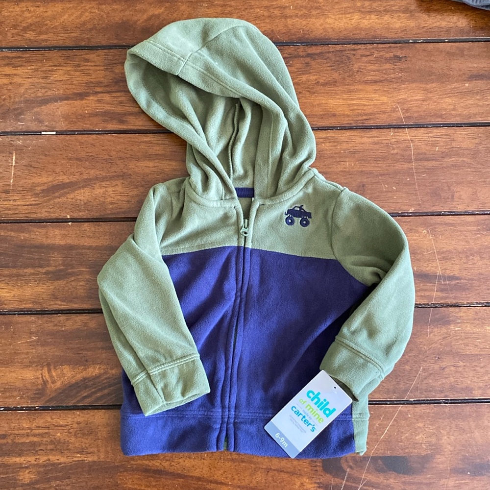 New fleece, zip up, by Carter’s